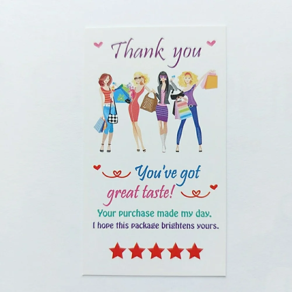 25 Thank you cards & 25 Stickers